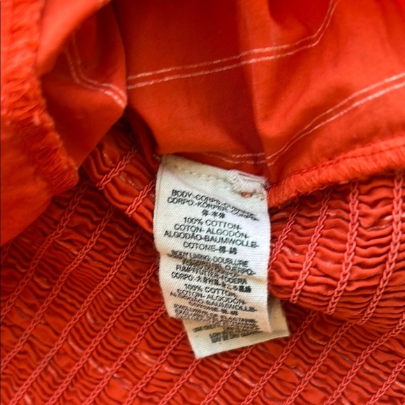 Free People Orange and White Striped Women's Top | Small - Picture 6 of 6